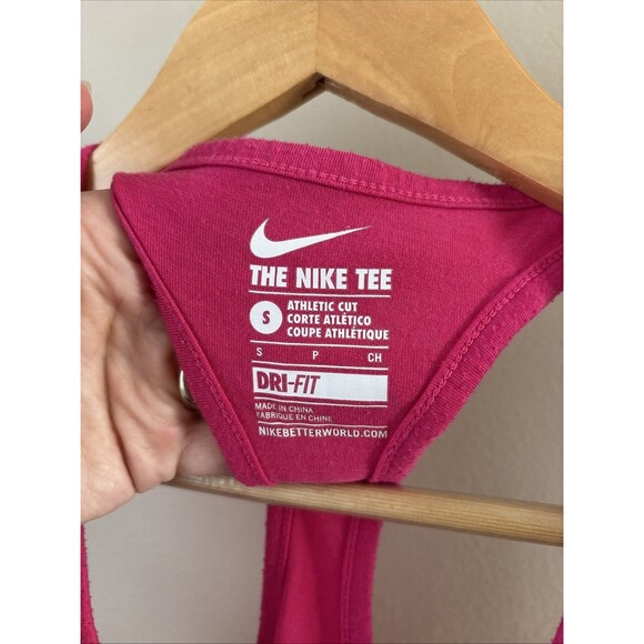 Nike Women’s Pink Colorblock Racerback Tank Top Size Small Activewear - Picture 5 of 7